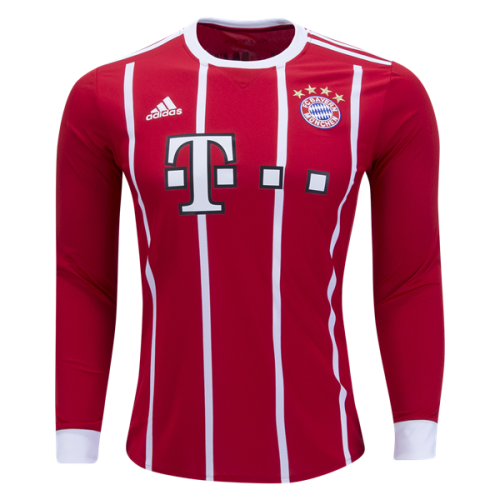 Bayern Munich Home Soccer Jersey 2017/18 LS